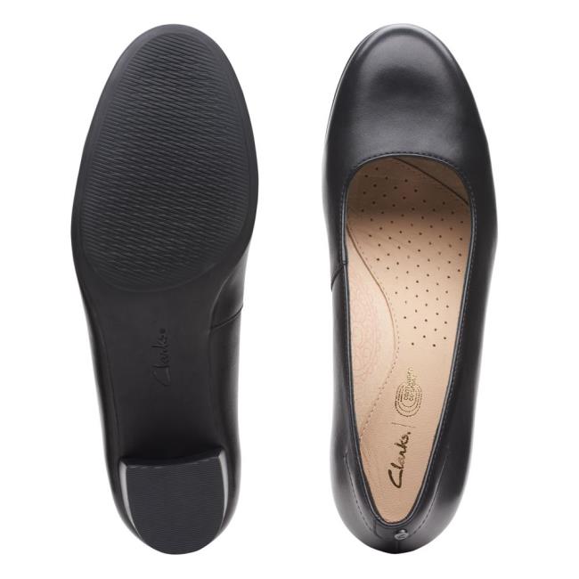 Czółenka Damskie Clarks Linnae Pump Czarne | CLK812ZEA