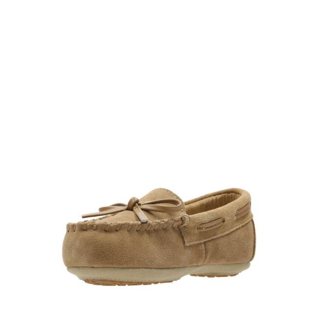 Kapcie Chłopięce Clarks Crackling Flo Brązowe | CLK056JXP