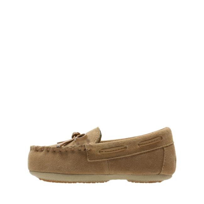 Kapcie Chłopięce Clarks Crackling Flo Brązowe | CLK056JXP