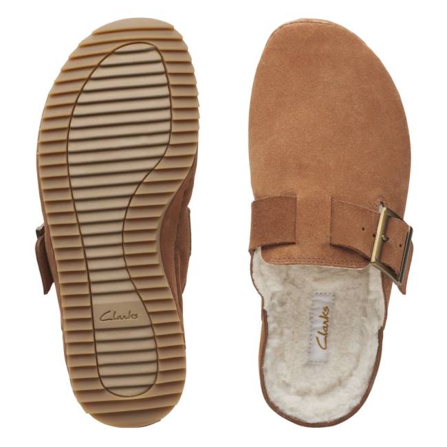 Kapcie Damskie Clarks Brookleigh Mule Brązowe | CLK280VXB