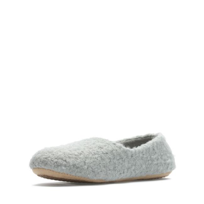 Kapcie Damskie Clarks Cozily Curl Szare | CLK237QFJ