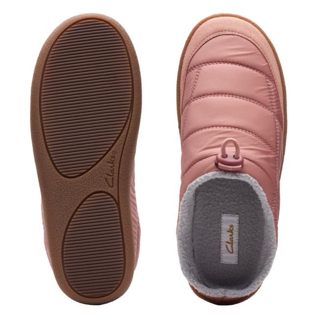 Kapcie Damskie Clarks Pilton Mule Różowe | CLK093CWQ