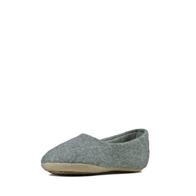 Kapcie Dziewczynka Clarks Cozily Soft Głęboka Szare | CLK847UHA