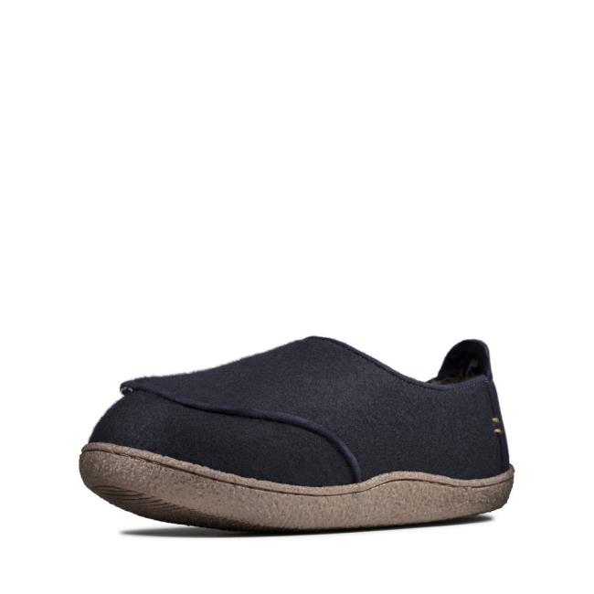 Kapcie Męskie Clarks Relaxed Charm Granatowe | CLK274QIR