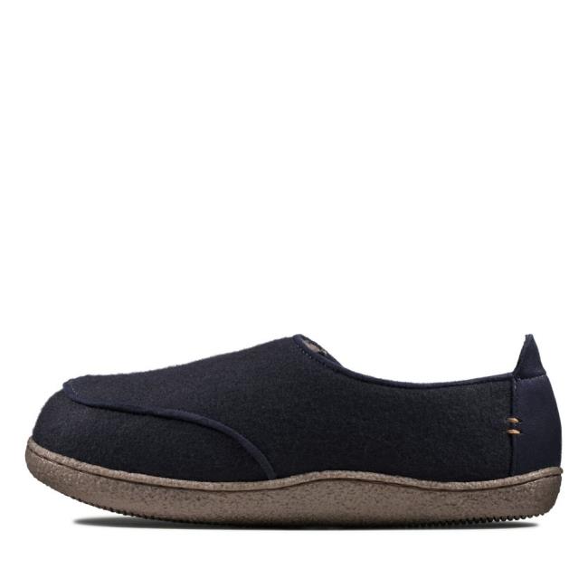 Kapcie Męskie Clarks Relaxed Charm Granatowe | CLK274QIR