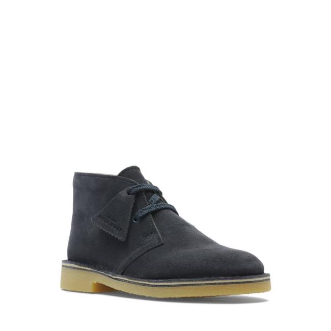 Originals Botki Chłopięce Clarks Desert Boot.. Granatowe | CLK041MTL