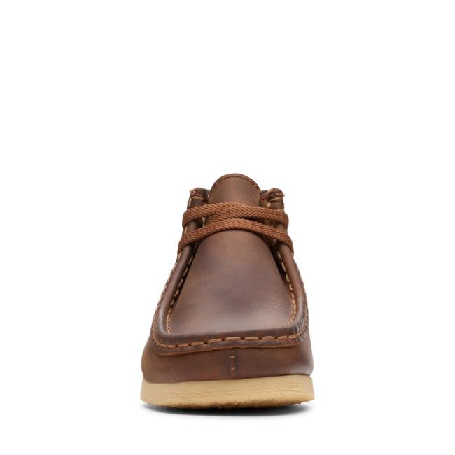 Originals Botki Chłopięce Clarks Wallabee Boot Brązowe | CLK429JZU