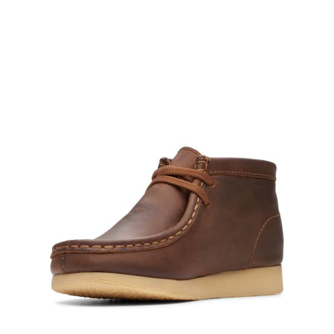 Originals Botki Chłopięce Clarks Wallabee Boot Brązowe | CLK429JZU