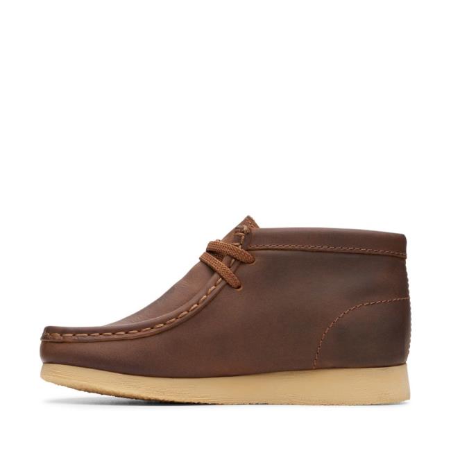 Originals Botki Chłopięce Clarks Wallabee Boot Brązowe | CLK429JZU