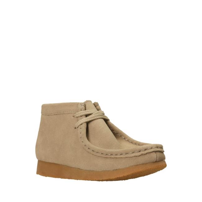 Originals Botki Chłopięce Clarks Wallabee Boot Brązowe | CLK784CPS