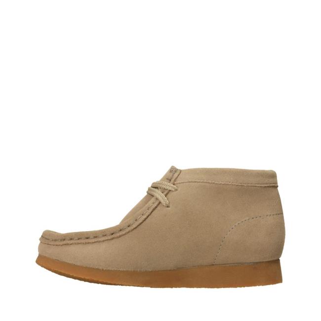 Originals Botki Chłopięce Clarks Wallabee Boot Brązowe | CLK784CPS