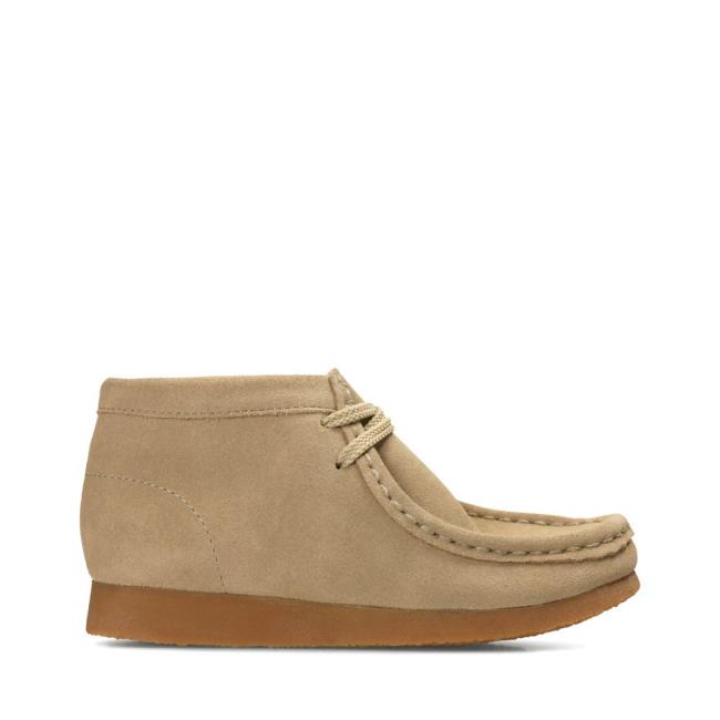 Originals Botki Chłopięce Clarks Wallabee Boot Brązowe | CLK784CPS