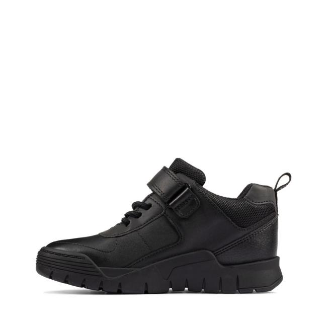 Originals Botki Dziewczynka Clarks Scooter Up GORE-TEX Kid Czarne | CLK710LFW