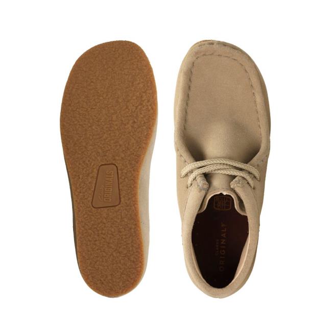 Originals Botki Dziewczynka Clarks Wallabee Brązowe | CLK195SKE