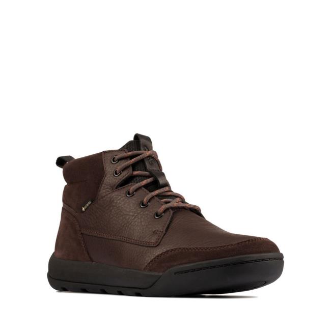 Originals Botki Męskie Clarks Ashcombe Hi GORE-TEX Brązowe | CLK843KPX