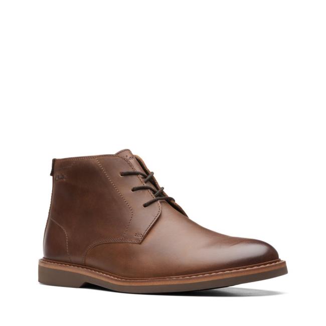 Originals Botki Męskie Clarks Atticus LT Mid Ciemny Brązowe | CLK683DAW