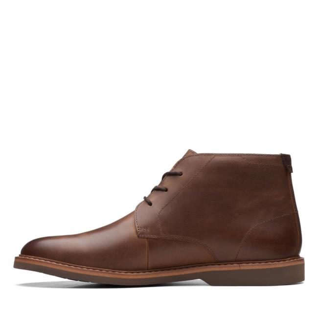 Originals Botki Męskie Clarks Atticus LT Mid Ciemny Brązowe | CLK683DAW