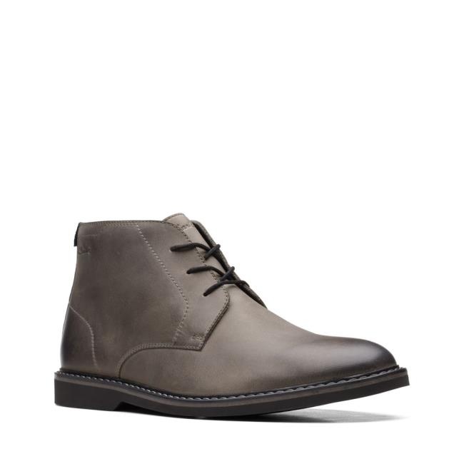 Originals Botki Męskie Clarks Atticus LT Mid Ciemny Szare | CLK794RIF