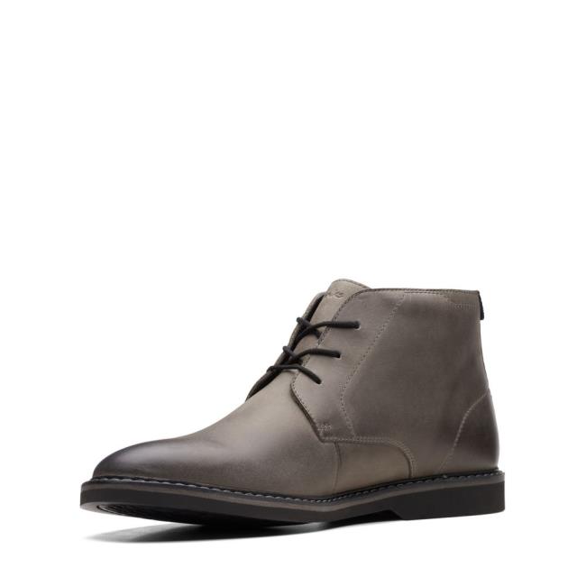 Originals Botki Męskie Clarks Atticus LT Mid Ciemny Szare | CLK794RIF