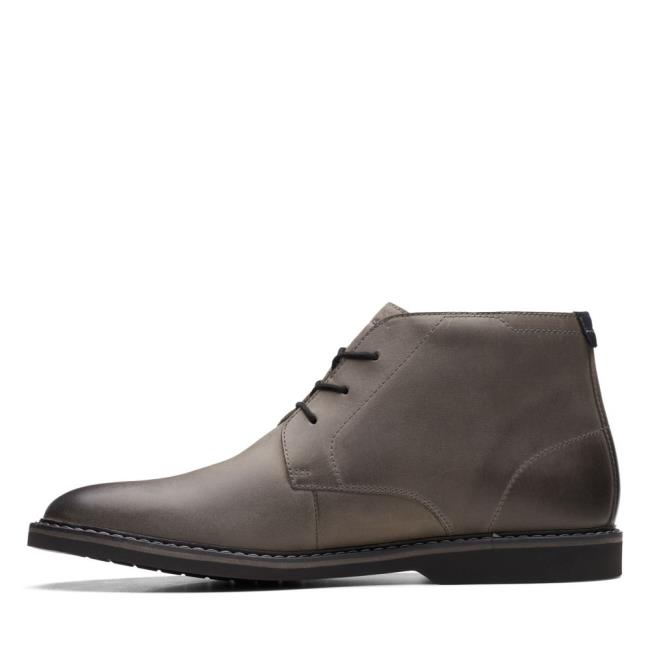 Originals Botki Męskie Clarks Atticus LT Mid Ciemny Szare | CLK794RIF