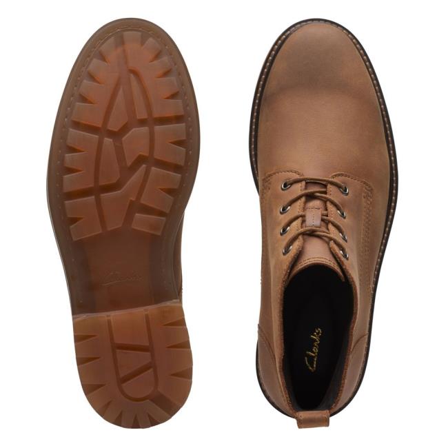 Originals Botki Męskie Clarks Chard Mid Ciemny Brązowe | CLK782DAP