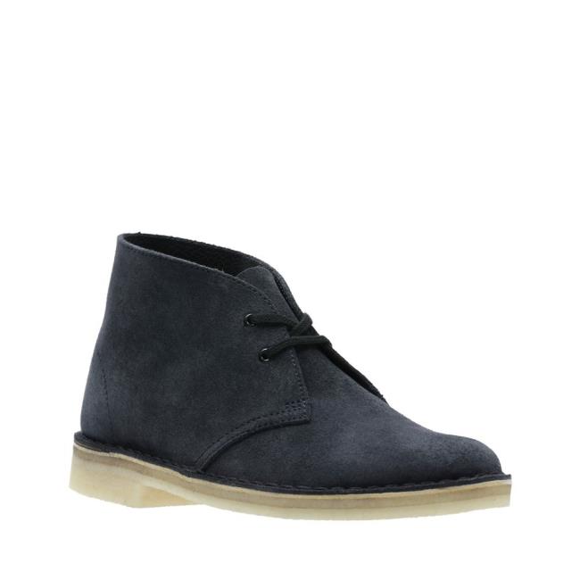 Originals Botki Męskie Clarks Desert Boot Granatowe | CLK089OTB