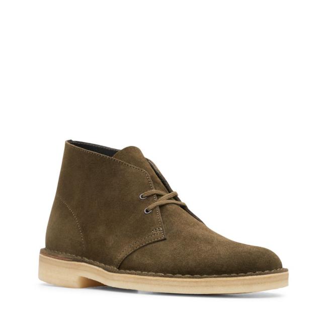 Originals Botki Męskie Clarks Desert Boot Ciemny Oliwkowe | CLK286XQD