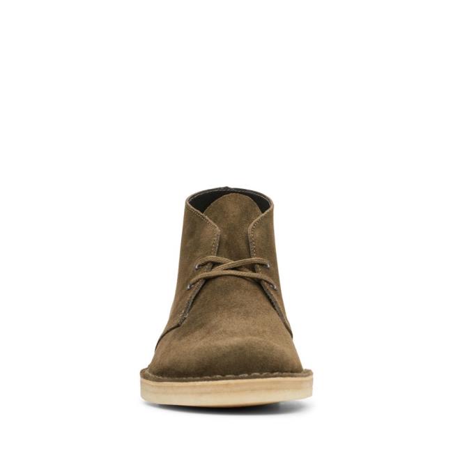 Originals Botki Męskie Clarks Desert Boot Ciemny Oliwkowe | CLK286XQD