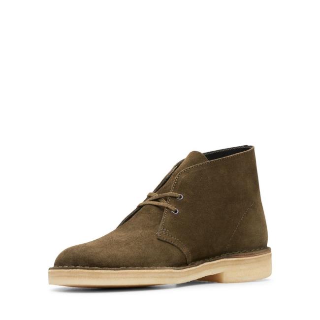 Originals Botki Męskie Clarks Desert Boot Ciemny Oliwkowe | CLK286XQD