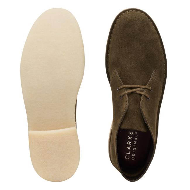 Originals Botki Męskie Clarks Desert Boot Ciemny Oliwkowe | CLK286XQD