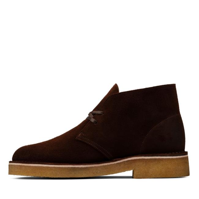 Originals Botki Męskie Clarks Desert Boot 221 Ciemny Brązowe | CLK471XDE