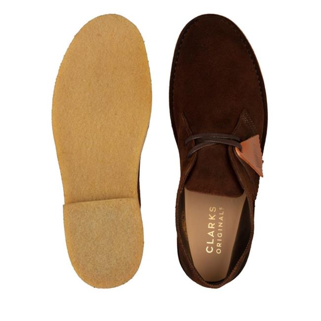 Originals Botki Męskie Clarks Desert Boot 221 Ciemny Brązowe | CLK471XDE