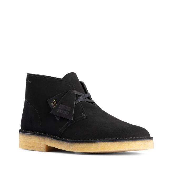 Originals Botki Męskie Clarks Desert Boot 221 Czarne | CLK769VYI