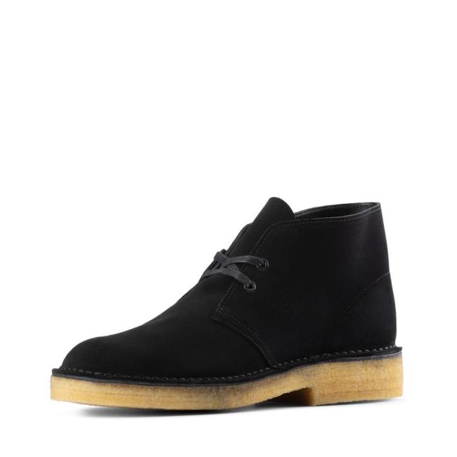 Originals Botki Męskie Clarks Desert Boot 221 Czarne | CLK769VYI