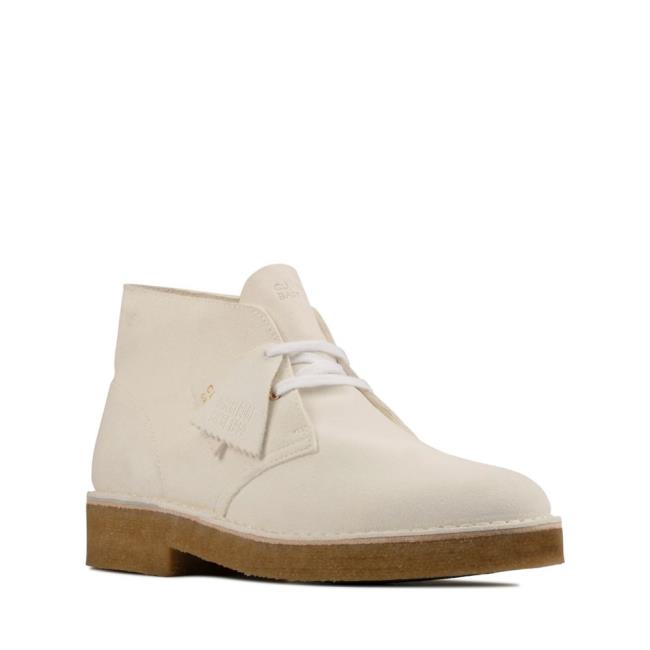 Originals Botki Męskie Clarks Desert Boot 221 Białe | CLK801PAK