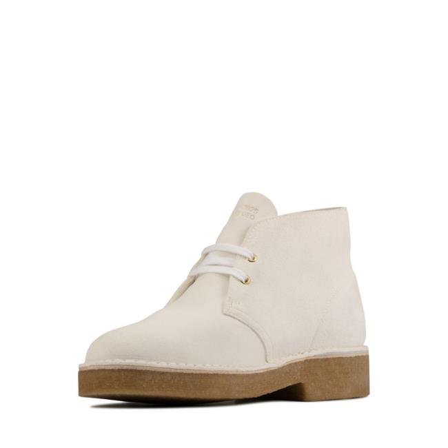 Originals Botki Męskie Clarks Desert Boot 221 Białe | CLK801PAK