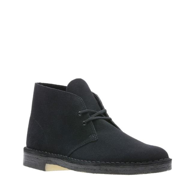 Originals Botki Męskie Clarks Desert Boot Czarne | CLK802SRV