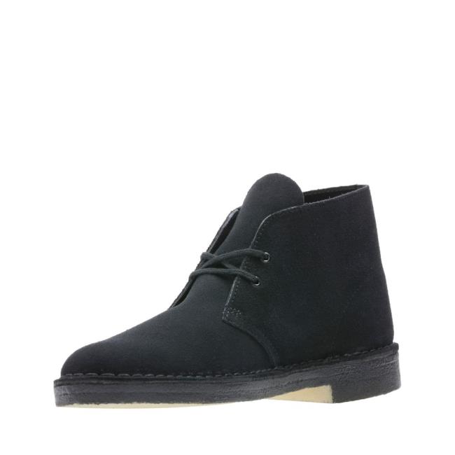 Originals Botki Męskie Clarks Desert Boot Czarne | CLK802SRV