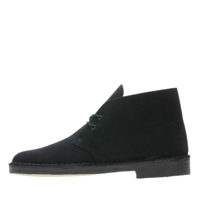 Originals Botki Męskie Clarks Desert Boot Czarne | CLK802SRV