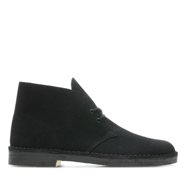 Originals Botki Męskie Clarks Desert Boot Czarne | CLK802SRV