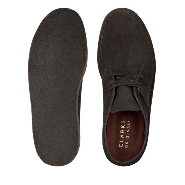 Originals Botki Męskie Clarks Desert Coal Czarne | CLK156SZM