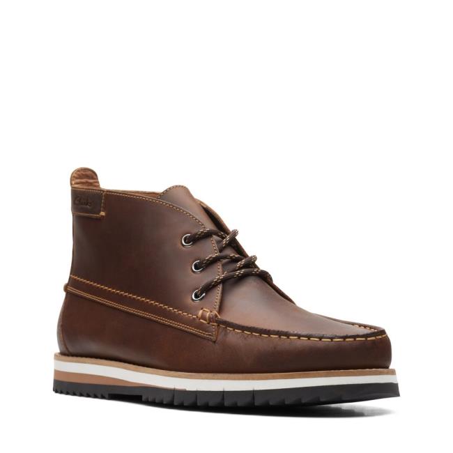 Originals Botki Męskie Clarks Durston Mid Brązowe | CLK291IAY