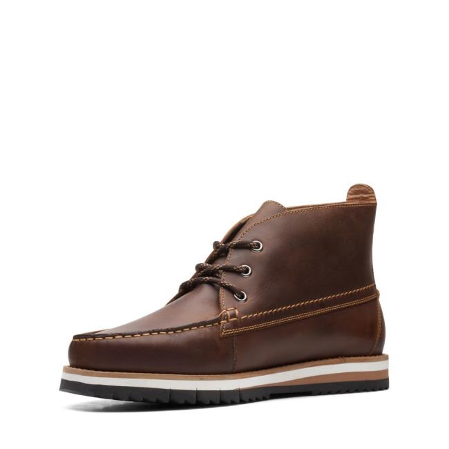 Originals Botki Męskie Clarks Durston Mid Brązowe | CLK291IAY