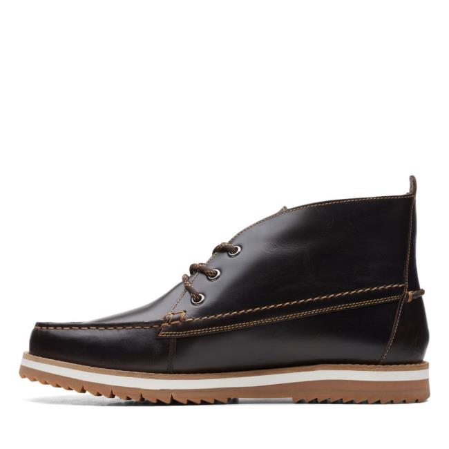 Originals Botki Męskie Clarks Durston Mid Ciemny Brązowe | CLK706LET