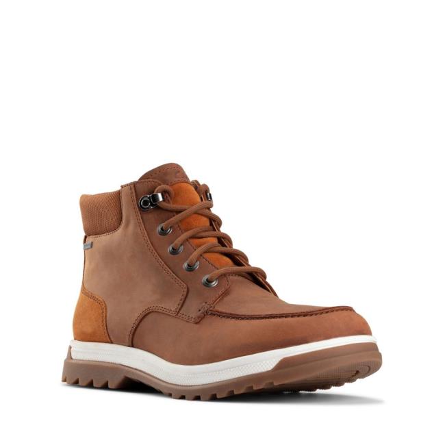 Originals Botki Męskie Clarks Ripway Hi GTX Ciemny Brązowe | CLK716UBC