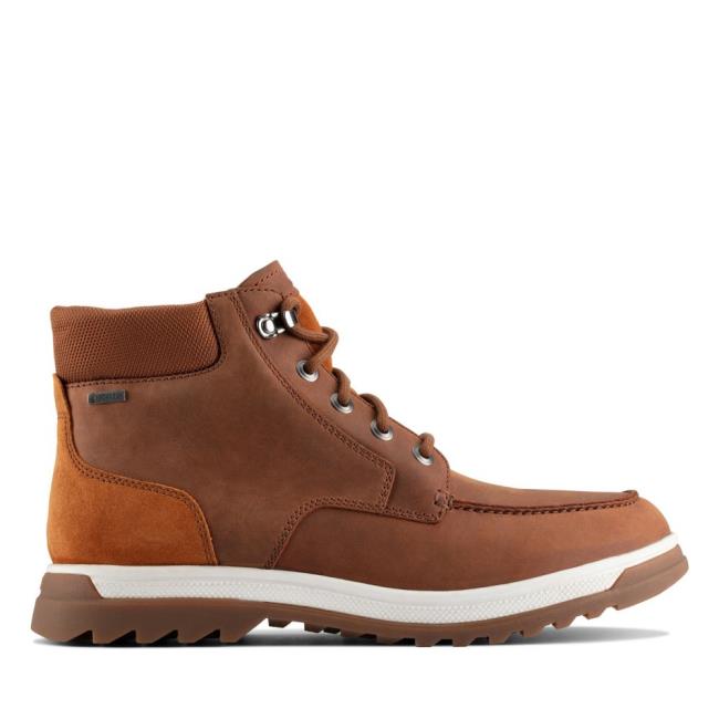 Originals Botki Męskie Clarks Ripway Hi GTX Ciemny Brązowe | CLK716UBC