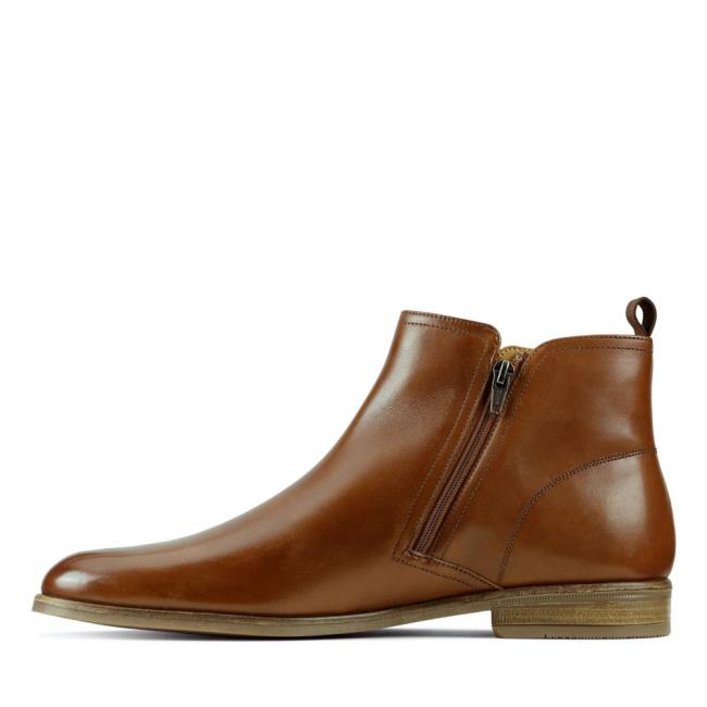 Originals Botki Męskie Clarks Stanford Zip Brązowe | CLK051FOJ