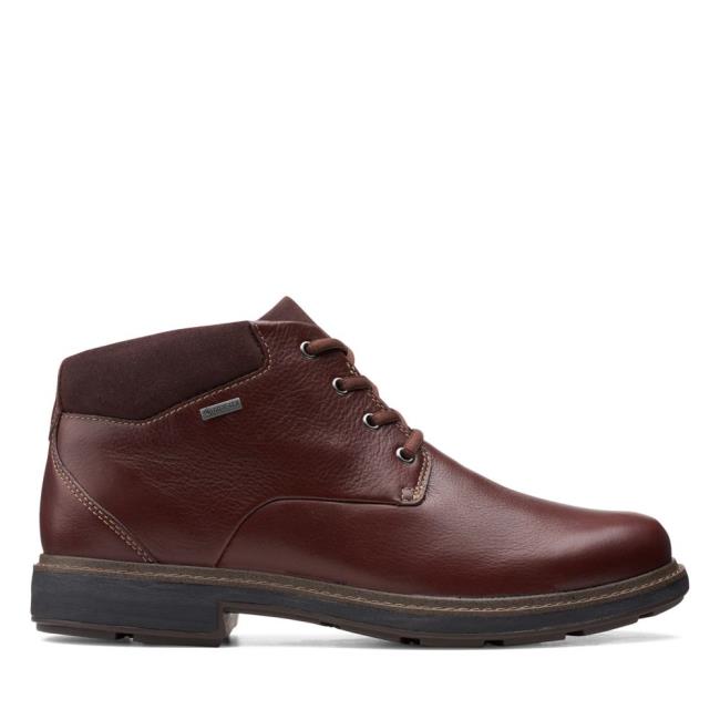 Originals Botki Męskie Clarks Un Tread Up GORE-TEX 2 Ciemny Brązowe | CLK013YZR