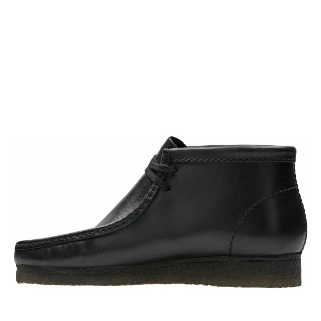 Originals Botki Męskie Clarks Wallabee Boot Czarne | CLK120EFC