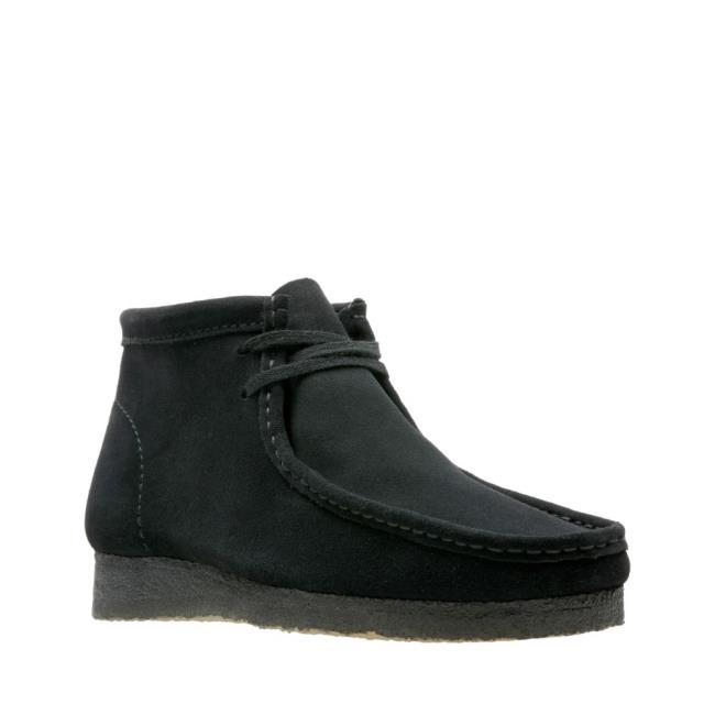 Originals Botki Męskie Clarks Wallabee Boot Czarne | CLK256KXS